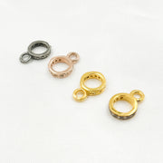 DC500. Diamond Sterling Silver Round Bail